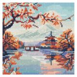 Mini diamantové malování - Fuji Nad Jezerem bez rámu 25x25cm Mini diamantové malování - Fuji Nad Jezerem bez rámu 25x25cm