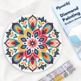 Diamantové malování na dřevu - Mandala