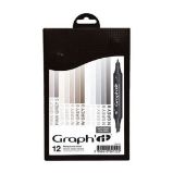 Graph'it Set alkoholových popisovačů, 12ks – Mix Grey Graph'it Set alkoholových popisovačů, 12ks – Mix Grey