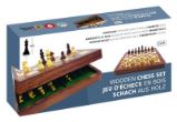 Dřevěné šachy magnetické 25 cm - Pro větší děti a studentské Dřevěné šachy magnetické 25cm