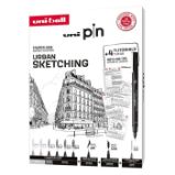 UNI PIN sada Urban Sketching dárkový box, 8 linerů + SHALAKU mikrotužka UNI PIN sada Urban Sketching dárkový box, 8 linerů + SHALAKU mikrotužka