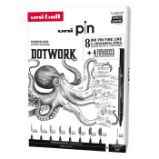 UNI PIN sada Dotwork dárkový box, 8 linerů + SHALAKU mikrotužka UNI PIN sada Dotwork dárkový box, 8 linerů + SHALAKU mikrotužka