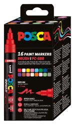 Posca sada popisovačů PC-5BR - mix barev 1 - 4 mm (16 ks) - Zvýrazňovače, popisovače Posca sada popisovačů PC-5BR - mix barev 1 - 4 mm (16 ks)