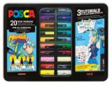 Posca sada popisovačů PC-1M/PC-3M/PC-5M - MANGA HERO (20 ks) - Psací potřeby Sada linerů Manga Hero 20ks