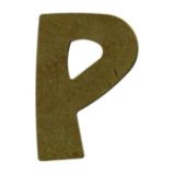 Dřevěné písmeno k dekoraci Aladine/Gomille - výška 15 cm - P Dřevěné písmeno k dekoraci Aladine/Gomille - výška 15 cm - P
