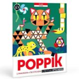 Poppik Samolepkové panorama - Džungle - Samolepky se zvířátky Poppik Samolepkové panorama - Džungle