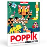 Poppik Samolepkové panorama - Džungle - Samolepky se zvířátky Poppik Samolepkové panorama - Džungle