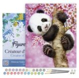 Malování podle čísel - Baby Panda na rámu 40x50cm Malování podle čísel - Baby Panda na rámu 40x50cm