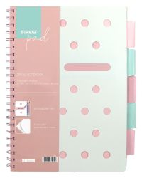 Spirálový blok A4 100l Street Pad Pink, linkovaný