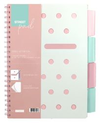 Spirálový blok A5 100l Street Pad Pink, linkovaný Spirálový blok A5 100l Street Pad Pink, linkovaný