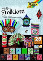 Folia Blok Designových papírů s motivem - Folklór 26 listů - Papíry a čtvrtky Folia Blok Designových papírů s motivem - Folklór 26 listů