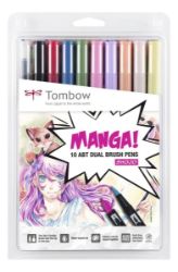 Tombow Oboustranný štětcový fix ABT - Manga Shojo 10 ks Tombow Oboustranný štětcový fix ABT - Manga Shojo 10 ks