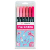 Tombow ABT Dual Pen Brush sada oboustranných štětcových fixů - Pink Edition 6 ks - Fixy Tombow ABT Dual Pen Brush sada oboustranných štětcových fixů - Pink Edition 6 ks