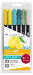 Tombow ABT Dual Pen Brush sada oboustranných štětcových fixů - Lemon Squeezy 6 ks - Štětce Tombow ABT Dual Pen Brush sada oboustranných štětcových fixů - Lemon Squeezy 6 ks