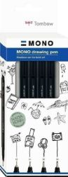 Tombow Fineliner MONO drawing pen - sada Fine 4ks Tombow Fineliner MONO drawing pen - sada Fine 4ks