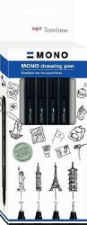 Tombow Fineliner MONO drawing pen - sada Bold 4ks