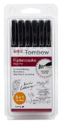 Sada popisovačů na kaligrafii Fudenosuke 5+1, WS-BS Sada popisovačů na kaligrafii Fudenosuke 5+1, WS-BS