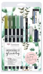 Tombow Akvarelová sada Greenery - Barvy a tuše Tombow Akvarelová sada Greenery