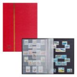 Album na známky Basic 16l A4, černé stránky - červené - Fotoalba Album na známky Basic S16 A4 black pages red,