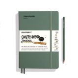 Leuchtturm1917 Sketchnote Journal A5 Olive - Sešity do školy Olive, Sketchnote Journal, Medium (A5), 120g/m? paper, English