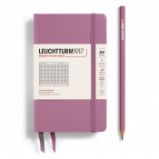 Notebook Dusty Rose, Pocket (A6), 187 p., squared - Bloky A6 Notebook Dusty Rose, Pocket (A6), 187 p., squared