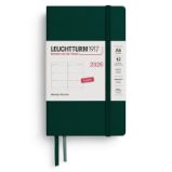 Weekly Planner 2026 Pocket (A6) Forest Green - Diáře podle dnů Forest Green, Weekly Planner Pocket (A6) 2026, English