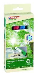 Edding Popisovač permanentní EcoLine 21 - sada 4 ks - Zvýrazňovače, popisovače Permanentní popisovač EDDING EcoLine 21, sada 4 ks