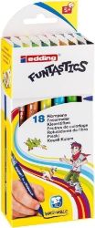 Edding Dětské fixy Funtastics 15, sada 18 barev pro větší děti - Štětce, pastelky, fixy Dětské fixy Edding Funtastics 15, sada 18 barev pro větší děti