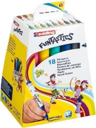 Edding Dětské fixy Funtastics 14, sada 18 barev pro menší děti Edding Dětské fixy Funtastics 14, sada 18 barev pro menší děti