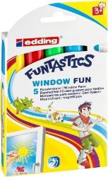 Edding Dětský popisovač Funtastics na okna 16, sada 5 barev Edding Dětský popisovač Funtastics na okna 16, sada 5 barev