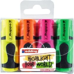 Edding Zvýrazňovače mini 7 - Neon, sada 4 ks Edding Zvýrazňovače mini 7 - Neon, sada 4 ks