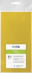 HEYDA Hedvábný papír 50 x 70 cm - žlutý 5 ks - Papíry a čtvrtky HEYDA Hedvábný papír 50 x 70 cm - žlutý 5 ks