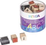 HEYDA Sada dřevěných razítek - abeceda - Dětská razítka HEYDA Sada dřevěných razítek - abeceda