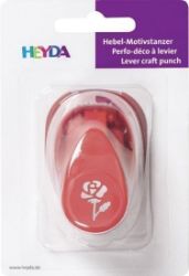 HEYDA ozdobná děrovačka 3D velikost S - růže 1,7 cm - Sešívačky a děrovačky HEYDA ozdobná děrovačka 3D velikost S - růže 1,7 cm