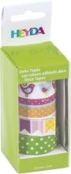 HEYDA samolepící washi papírové pásky - sada ptáčci 1,5 cm x 5 m ( 4 ks ) - Výtvarné potřeby HEYDA samolepící washi papírové pásky - sada ptáčci 1,5 cm x 5 m ( 4 ks )