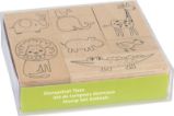 HEYDA Sada razítek se zvířátky ze ZOO 7 ks - Kreativní sady a materiály HEYDA Sada razítek se zvířátky ze ZOO 7 ks