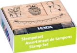 HEYDA Sada narozeninových razítek 4 ks - Kreativní sady a materiály HEYDA Sada narozeninových razítek 4 ks