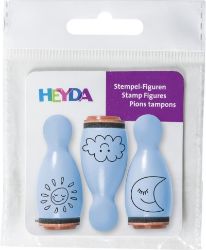 HEYDA Dřevěná razítka kuželky - obloha - Dětská razítka HEYDA Dřevěná razítka kuželky - obloha