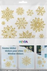 HEYDA samolepky na okna A4 - zlaté hvěz - Kreativní sady a materiály HEYDA samolepky na okna A4 - zlaté hvěz