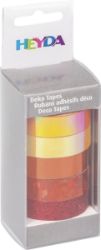 HEYDA Sada ozdobných lepicích pásek - oranžový mix - Lepidla a lepicí pásky HEYDA Sada ozdobných lepicích pásek - oranžový mix