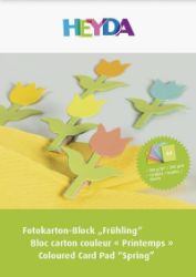 HEYDA Blok barevných kartonů 300 g A4 - tulipán 10 listů HEYDA Blok barevných kartonů 300 g A4 - tulipán 10 listů