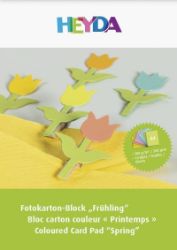 HEYDA Blok barevných kartonů 300 g A4 - tulipán 10 listů HEYDA Blok barevných kartonů 300 g A4 - tulipán 10 listů