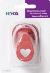 HEYDA ozdobná děrovačka velikost S - srdce 1,7 cm - Sešívačky a děrovačky HEYDA ozdobná děrovačka velikost S - srdce 1,7 cm