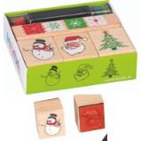 HEYDA Dřevěná razítka - vánoce 4 ks - Dětská razítka HEYDA Dřevěná razítka - vánoce 4 ks