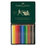 Pastelky Faber-Castell Polychromos - plechová krabička, 24 barev