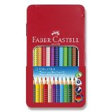 Pastelky Faber-Castell Grip 2001 - plechová krabička, 12 barev - Pastelky Pastelky Faber-Castell Grip 2001 plechová krabička, 12 barev