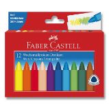 Voskovky Faber-Castell trojhranné - 12 barev - Voskovky Voskovky Faber-Castell Wax Triangular Crayons 12 barev, trojhranné