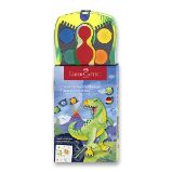 Vodové barvy Faber-Castell Connector Dinosaurus 12 barev, průměr 30 mm Vodové barvy Faber-Castell Connector Dinosaurus 12 barev, průměr 30 mm
