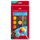 Vodové barvy Faber-Castell - 21 barev, průměr 30 mm - Barvy a tuše Vodové barvy Faber-Castell 21 barev, průměr 30 mm