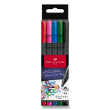 Fineliner Faber-Castell Grip - 5 barev, základní barvy - Výtvarné potřeby do školy Fineliner Faber-Castell Grip 5 barev, základní barvy